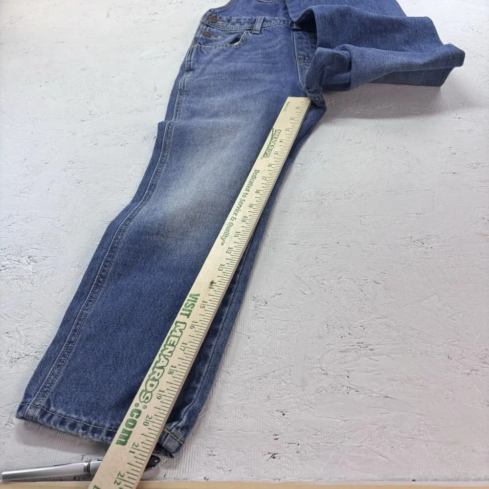 Old Navy Unisex 8 Denim Overalls Distressed Blue Jean Bib 100% Cotton Farmhouse